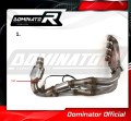 CBR 1000RR Exhaust Cat Eliminator Catalyst Catalytic Converter Linkpipe Decat Downpipe 2004 - 2007 DOMINATOR 1