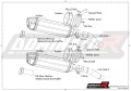 exhaust muffler DOMINATOR homologated road legal HP1 fits to Kawasaki Z1000 2010  2013 2