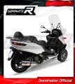 MP3 500 / LT 500 Exhaust Piaggio Muffler Auspuff Sportauspuff Silencer Echappement Silencieux Scarico Scarichi Escape Wydech Tłumik OVAL 2008 - 2020 Dominator 2