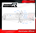 wydech tłumik DOMINATOR Okrągły pasujący do motocykla Yamaha FZ1 FAZER 1000 2006 - 2015 5