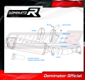 wydech tłumik DOMINATOR Homologowany HP1 CZARNY pasujący do motocykla FZ 8 N / FZ8 S FAZER 2010 - 2016