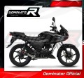 complete exhaust system with muffler DOMINATOR Full System GP1 BLACK fits the motorcycle Honda CBF 125 2009   2014 2