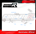 complete exhaust system with muffler DOMINATOR Full System HP3 BLACK fits the motorcycle Yamaha XSR 900 2022   2023 2