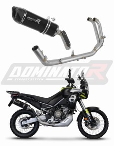 Aprilia Tuareg 660 2021 - 2023 Komplett avgassystem Ljuddämpare HP6 SVART + dB killer