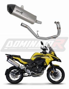 Benelli TRK 502 X 2018 - 2021 Komplett avgassystem Ljuddämpare Titan HP7 + dB killer