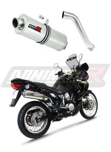 exhaust muffler DOMINATOR oval fits the motorcycle Honda XL 650 V TRANSALP 2001   2007 6