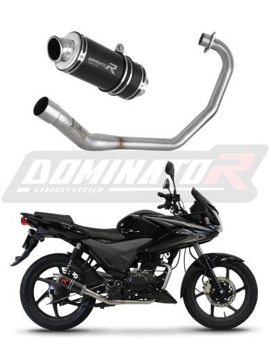 complete exhaust system with muffler DOMINATOR Full System GP1 BLACK fits the motorcycle Honda CBF 125 2009   2014 6