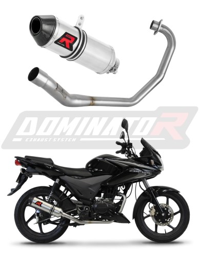Honda  CBF 125 2009-2014  Full  Exhaust System  Muffler Auspuff Sportauspuff Silencer Echappement Silencieux Scarico Scarichi Escape Collector Manifold Wydech Tłumik  HP3 DOMINATOR x