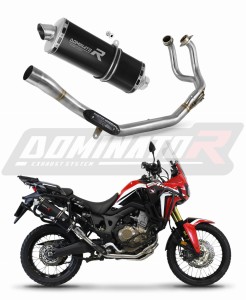 Honda CRF 1000L Africa Twin 2016 - 2019 Komplett avgassystem Ljuddämpare P7 SVART + dB killer