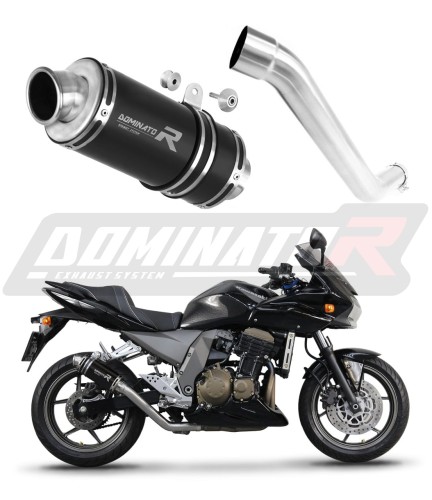 exhaust muffler DOMINATOR GP1 BLACK fits the motorcycle Kawasaki Z750 2004   2006 6