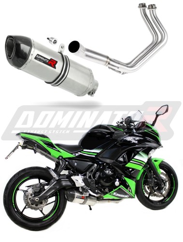 NINJA 650 EXHAUST Kawasaki Muffler Auspuff Sportauspuff Silencer Echappement Silencieux Scarico Scarichi Escape Wydech Tłumik Carbon Tip HP1 2017 - 2019 Dominator x