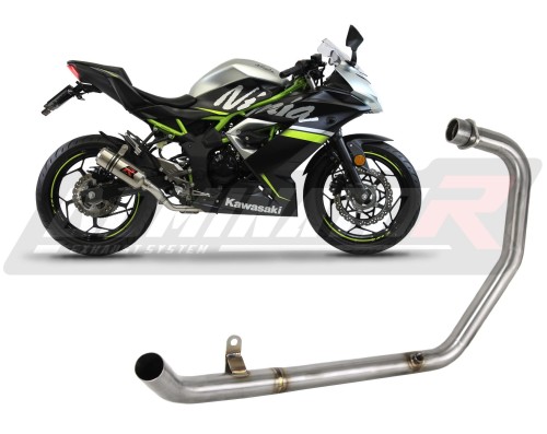 Ninja 125 Z125 Exhaust Kawasaki Cat Eliminator DECAT Header Head pipe Linkpipe Downpipe collector manifold DOMINATOR x