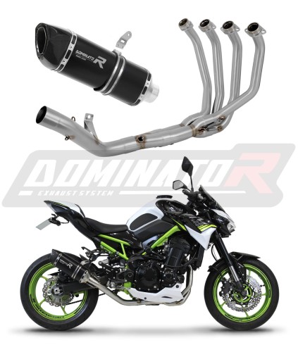KAWASAKI Z900 2020 -2022 Full Exhaust System  Muffler Auspuff Sportauspuff Silencer Echappement Silencieux Scarico Scarichi Escape Collector Manifold Wydech Tłumik  HP6 BLACK  DOMINATOR Exhaust System x