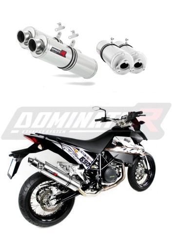 exhaust muffler DOMINATOR ROUND fits the motorcycle KTM 950 SM Supermoto R 2006   2008 3