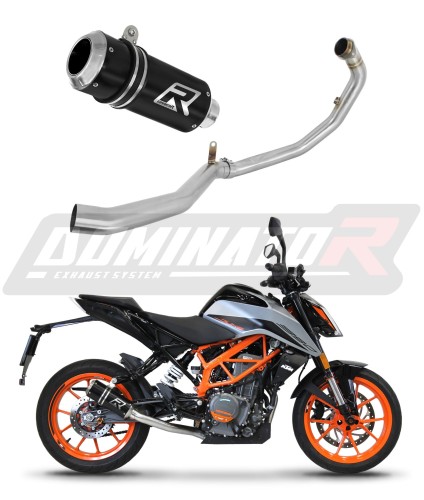 kompletny układ wydechowy z tłumikiem DOMINATOR Full System GP CZARNY pasujący do motocykla KTM 390 Duke 2021 - 2023 5