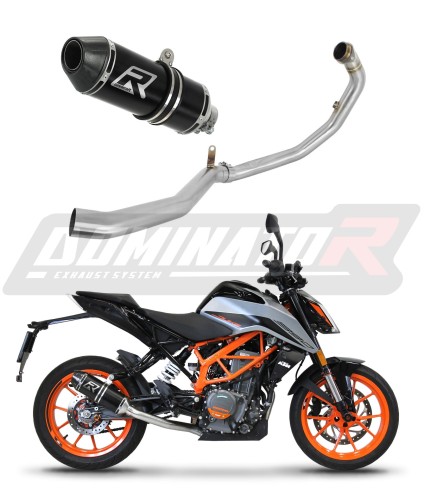 complete exhaust system with muffler DOMINATOR Full System HP3 BLACK fits to KTM 390 Duke 2021  2023 5