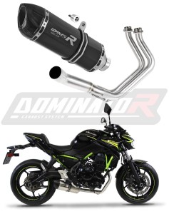 Kawasaki Z650 2017 - 2023 Komplett avgassystem Ljuddämpare HP1 SVART + dB killer