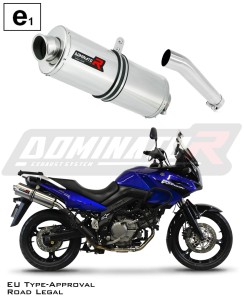 DL 650 V-STROM EU-godkänd Avgas Ljuddämpare OVAL 2004 - 2006