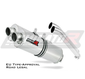 DL 1000 V-STROM EU-godkänd Avgas Ljuddämpare OVAL 2002 - 2012