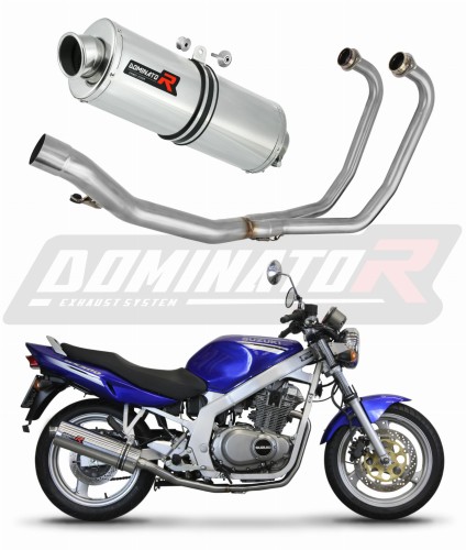 kompletny układ wydechowy z tłumikiem DOMINATOR Full System Owalny pasujący do motocykla Suzuki GS 500E 1989 - 2009 7