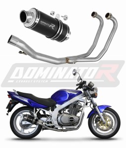 Suzuki GS 500E 1989 - 2009 Komplett avgassystem Ljuddämpare GP1 SVART + dB killer