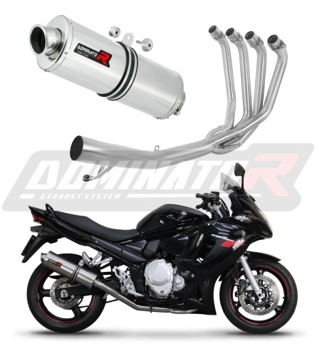 complete exhaust system with muffler DOMINATOR Full System oval fits the motorcycle Suzuki GSXF 650 2007   2016 7