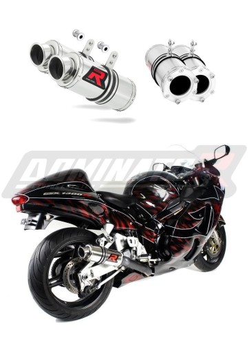 GSXR GSX 1300 R HAYABUSA EXHAUST Suzuki Muffler Auspuff Sportauspuff Silencer Echappement Silencieux Scarico Scarichi Escape Wydech Tłumik GP 1 1999 - 2007 DOMINATOR  x
