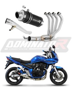 Suzuki GSF 650 BANDIT N / S 2005 - 2006 Komplett avgassystem Ljuddämpare GP1 SVART + dB killer