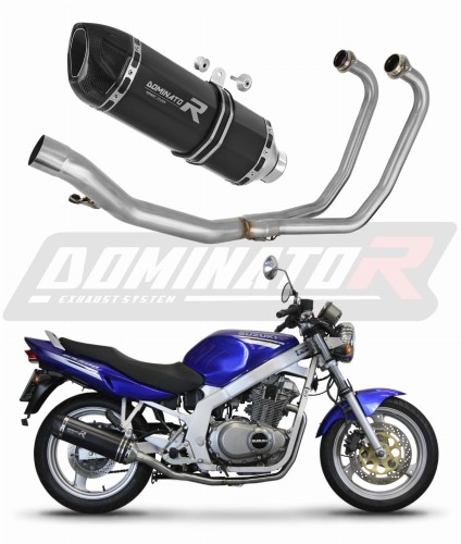 complete exhaust system with muffler DOMINATOR Full System HP1 BLACK fits to Suzuki GS 500F 2004  2014 7