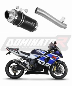Suzuki GSXR 1000 K1 - K4 2001 - 2004 Avgas Ljuddämpare Slip-on GP1 SVART + dB killer