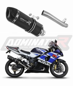 Suzuki GSXR 1000 K1 - K4 2001 - 2004 Avgas Ljuddämpare Slip-on HP1 SVART + dB killer