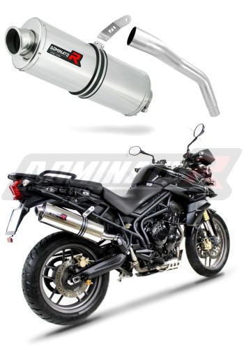 TIGER 800 XC XR XRX XCX XRT XCA EXHAUST Triumph Muffler Auspuff Sportauspuff Silencer Echappement Silencieux Scarico Scarichi Escape Wydech Tłumik OVAL 2015 - 2017 DOMINATOR x