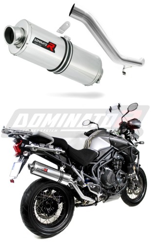 TIGER Explorer 1200 EXHAUST Triumph Muffler Auspuff Sportauspuff Silencer Echappement Silencieux Scarico Scarichi Escape Wydech Tłumik OVAL 2012 - 2016 DOMINATOR x