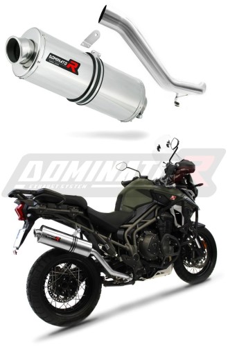 Tiger Explorer 1200 XR XRx XRT XC XCx XCA EXHAUST Triumph Muffler Auspuff Sportauspuff Silencer Echappement Silencieux Scarico Scarichi Escape Wydech Tłumik OVAL 2016 - 2017 DOMINATOR x