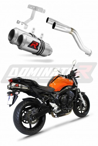DOMINATOR Exhaust Silencer Muffler GP1 BLACK compatible with FZ6 FAZER