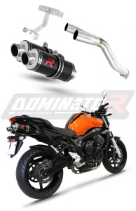 Yamaha FZ6 FAZER 600 S1 2004 - 2010 Avgas Ljuddämpare GP1 SVART + dB killer
