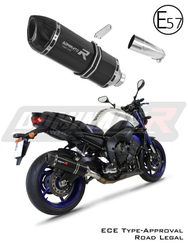 FZ 8 N / FZ8 S FAZER EXHAUST Black Homologated ECE Type approval - Street legal Yamaha Muffler Auspuff Sportauspuff Silencer Echappement Silencieux Scarico Scarichi Escape Wydech Tłumik Carbon End Cap HP1 2010 - 2016 DOMINATOR x