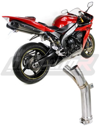 decat mid muffler DOMINATOR Mid Pipe fits the motorcycle YZF R1 1000 RN12 2004   2006 6