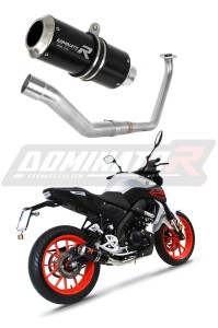 Yamaha MT 125 2020 Komplett avgassystem Ljuddämpare GP SVART + dB killer