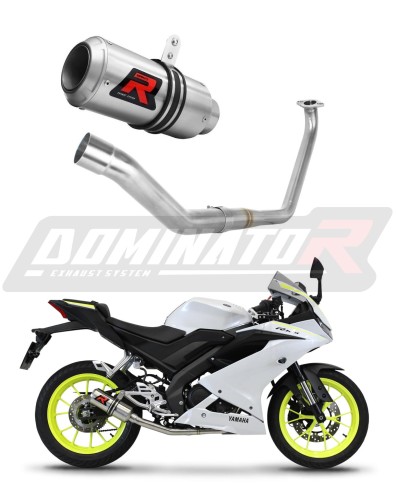 Yamaha YZF R125 2019 -2021 Full  Exhaust System  Muffler Auspuff Sportauspuff Silencer Echappement Silencieux Scarico Scarichi Escape Collector Manifold Wydech Tłumik  GP DOMINATOR x