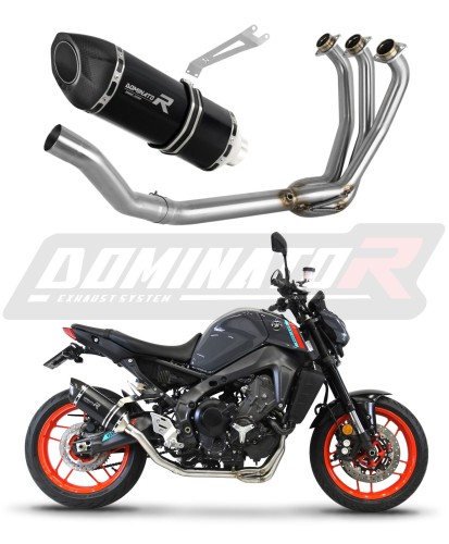 MT-09 2021 - 2022 EXHAUST Yamaha Full System Muffler Auspuff Sportauspuff Silencer Echappement Silencieux Scarico Scarichi Escape Collector Manifold Wydech Tłumik HP5 BLACK DOMINATOR x