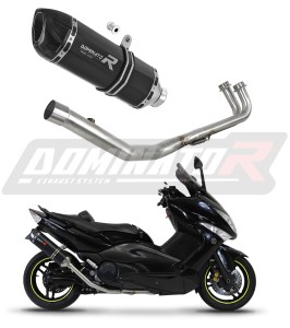 Yamaha T-MAX 500 2008 - 2011 Komplett avgassystem Ljuddämpare HP1 SVART + dB killer