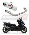 complete exhaust system with muffler DOMINATOR Full System ROUND fits the motorcycle Yamaha T MAX 500 2008   2011 6