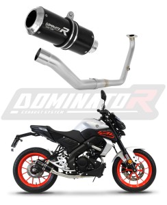 Yamaha MT 125 2021 - 2024 Komplett avgassystem Ljuddämpare GP SVART + dB killer