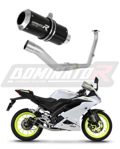 Yamaha YZF R125 2021 - 2024 Komplett avgassystem Ljuddämpare GP SVART + dB killer