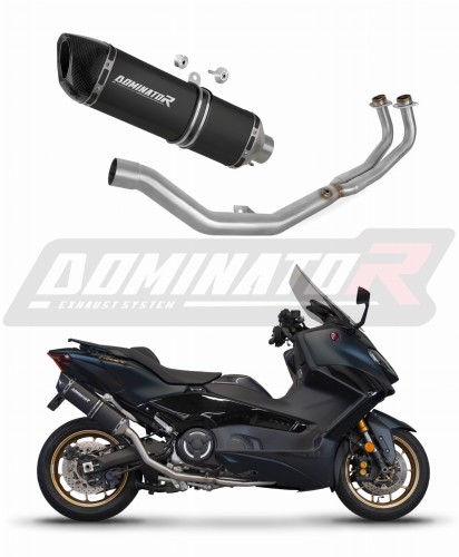 complete exhaust system with muffler DOMINATOR Full System HP6 BLACK fits the motorcycle Yamaha XP 560 T MAX 2020   2024 6
