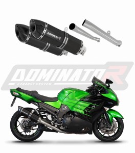 KAWASAKI ZZR 1400 2012 - 2023 Avgas Ljuddämpare HP5 SVART + dB killer