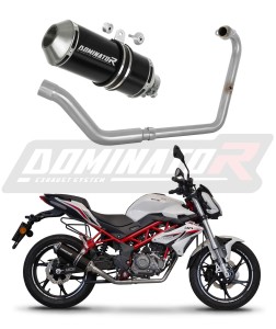 Benelli BN 125 2018 - 2023 Komplett avgassystem LjuddämpareOV G2 SVART + dB killer