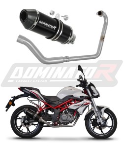 Benelli BN 125 2018 - 2023 Komplett avgassystem LjuddämpareHP3 SVART + dB killer