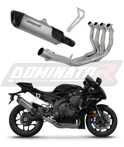 complete exhaust system with muffler DOMINATOR titanium Full System HP6 fits the motorcycle YZF R1 1000 RN65 2020   2024